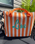 Large Elsie Bag Orange Stripe