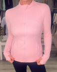 Activewear Full Zip Walking Top Pink