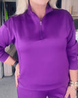 Scuba Zip Top Purple