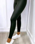 Lisa Faux Leather Leggings Black