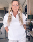 Scuba Zip Top White