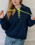 Jess Navy Sweatshirt