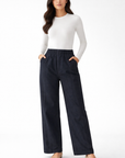 Stretch Denim Look Trousers