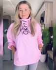 Walking 1/4 Zip Baby Pink