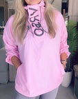 Walking 1/4 Zip Baby Pink