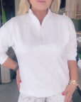 Scuba Zip Top White
