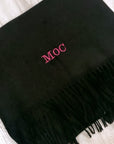 LONG Personalised Scarf Black