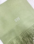 Long Personalised Scarf Green