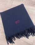 Long Personalised Scarf Navy