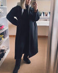 Duster Coat With Hood Black