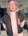 Fia Reversible Gilet Brown/Print