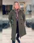 Charlotte Midi Duster Coat Olive