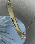 Sparkling Heart Bracelet Gold ( Personalised )
