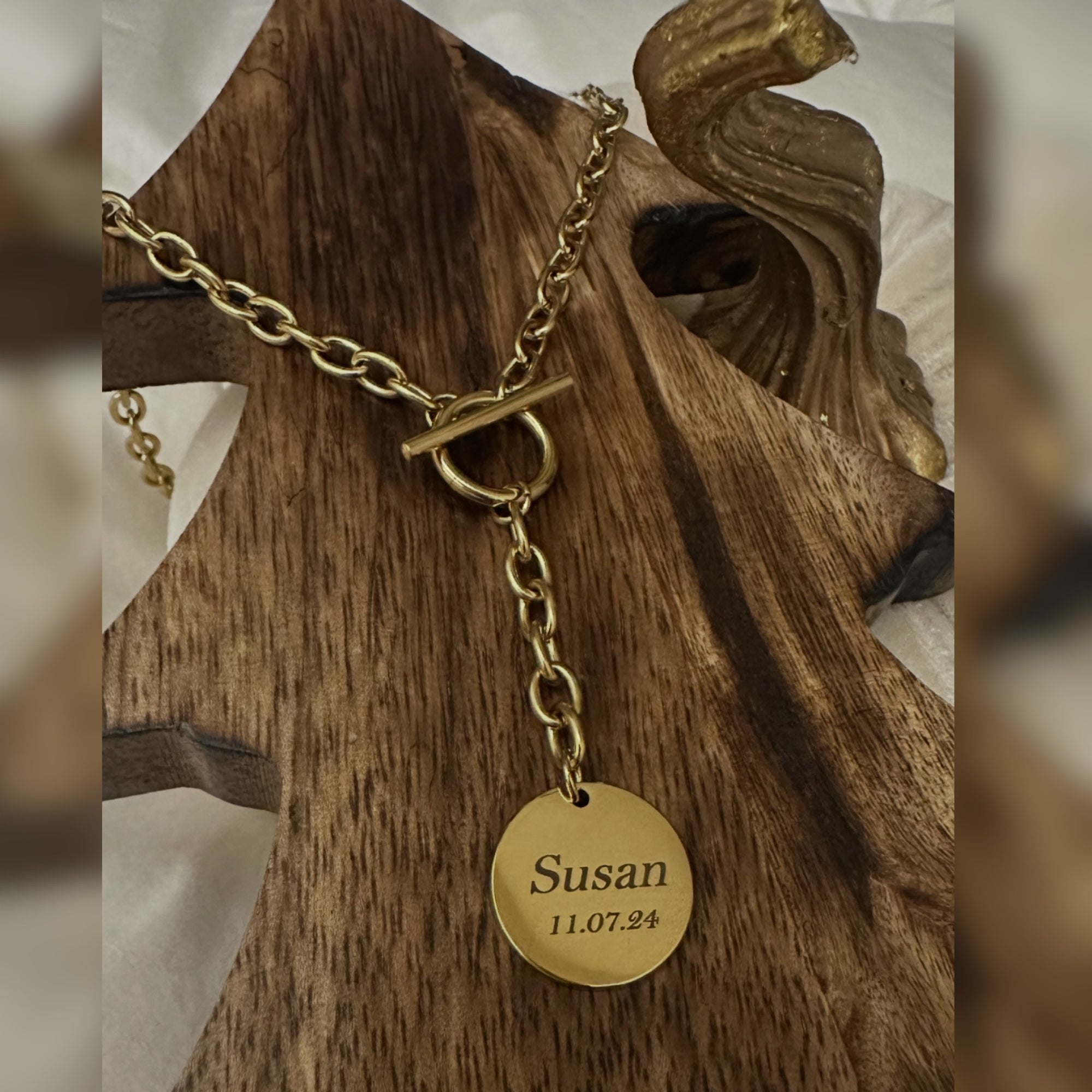 Drop Link Pendant Chain Personalised