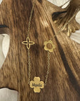 Lucky Clover Necklace Gold Personalised