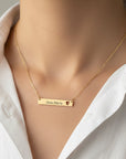 Heart Bar Necklace Personalised