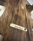 Heart Bar Necklace Personalised