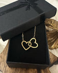 Small Linked Hearts Necklace