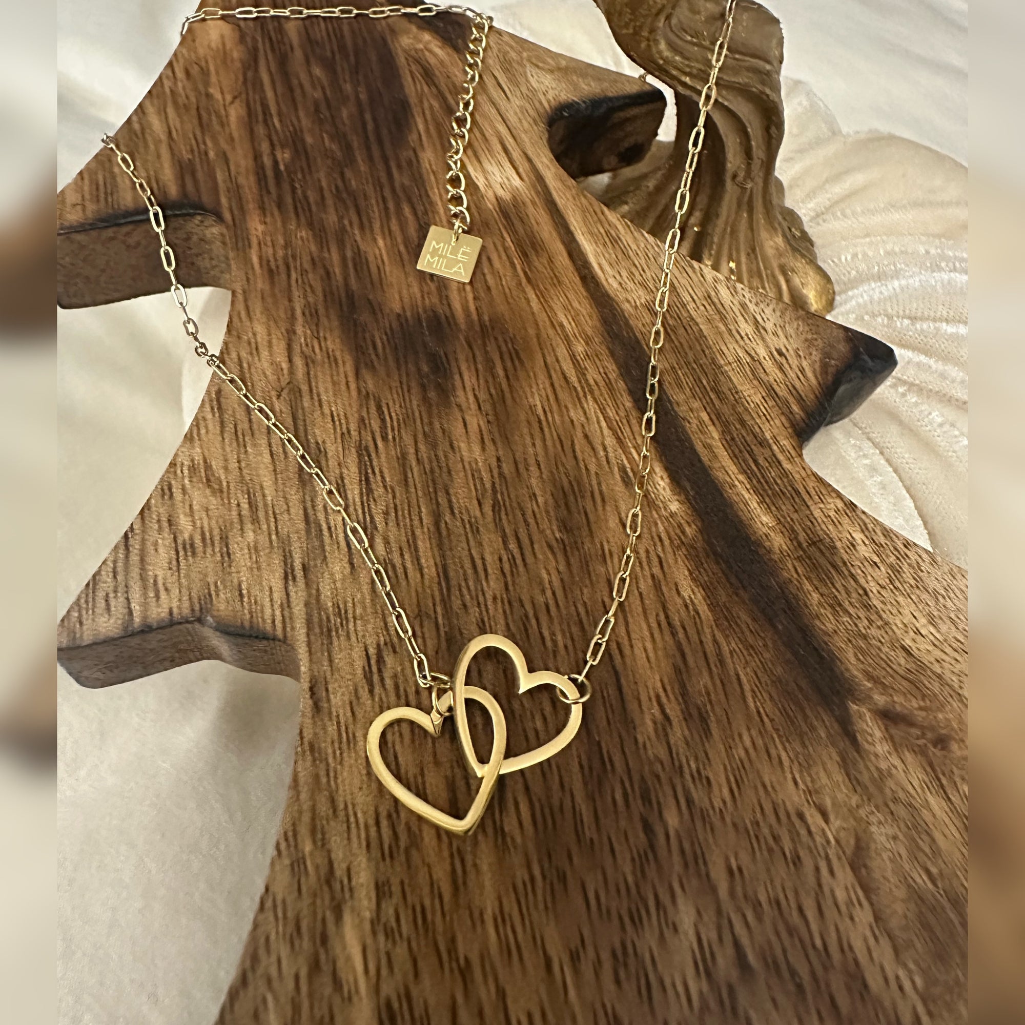 Small Linked Hearts Necklace