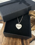Silver Heart Necklace Personalised