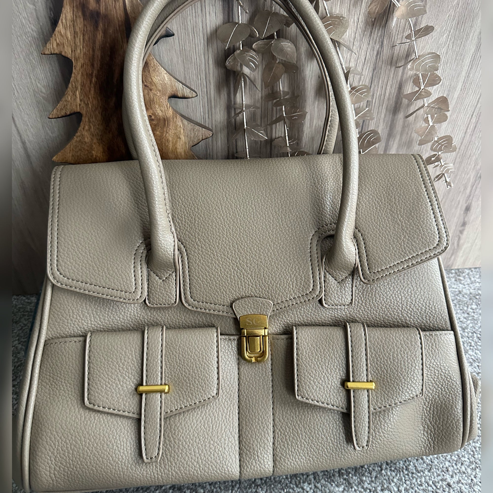 The Molly Bag Taupe Personalised