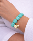 Personalised Amara Turquoise Heart Bracelet