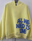 All We Need Is Love Hoodie Lemon