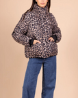 Leopard Print Puff Jacket