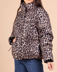 Leopard Print Puff Jacket