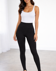 Fitted Black Ski Pants
