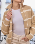 Taylor Camel Knit Jacket