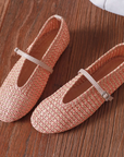 Layla Woven Ballet Pump Rose