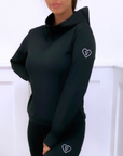 90 Active Top Black ( Cream or Coral Logo )