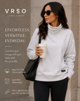 VRSO Funnel Neck Marl Grey