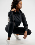 90 Active Top Black / Cream Logo