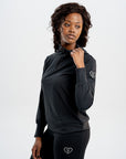 90 Active Top Black / Cream Logo