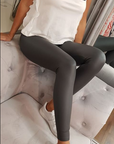 Lisa Faux Leather Leggings Grey