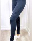 Jenna Spandex Biker Leggings Navy