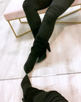 Jackie Spandex Moto Leggings Black