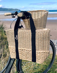 Hamptons Basket Bag Black Handle Personalised