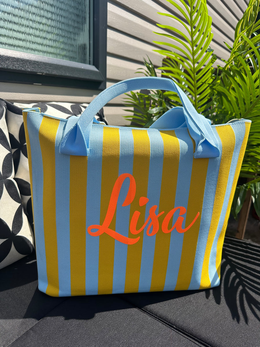 Large Elsie Bag Blue/Yellow