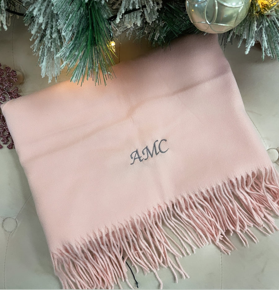 Long Personalised Scarf Pink