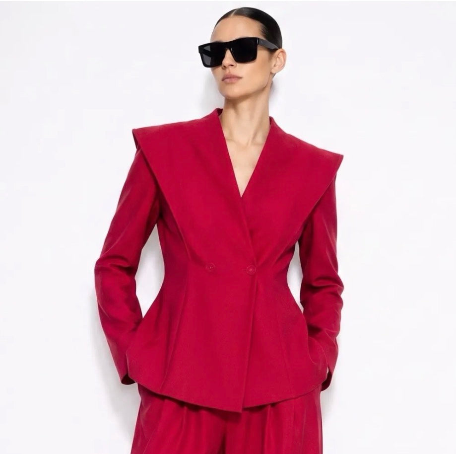 Bayley Shoulder Blazer Red