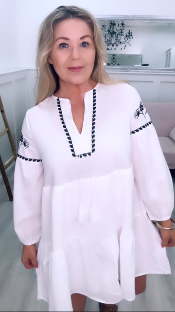 Santorini Midi Dress White