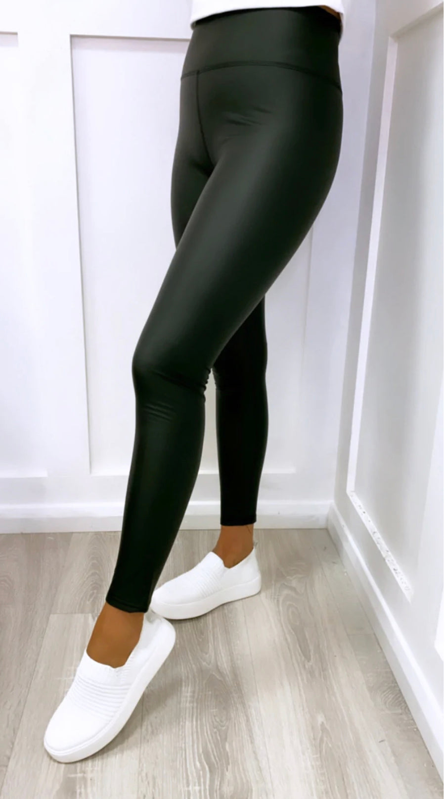 Faux Leather Leggings Black