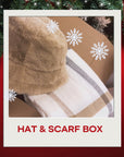 Plaid Scarf / Faux Fur Hat Christmas Box