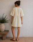 Tuscany Summer Dress Lemon/Blue