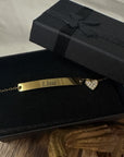 Sparkling Heart Bracelet Gold  Personalised