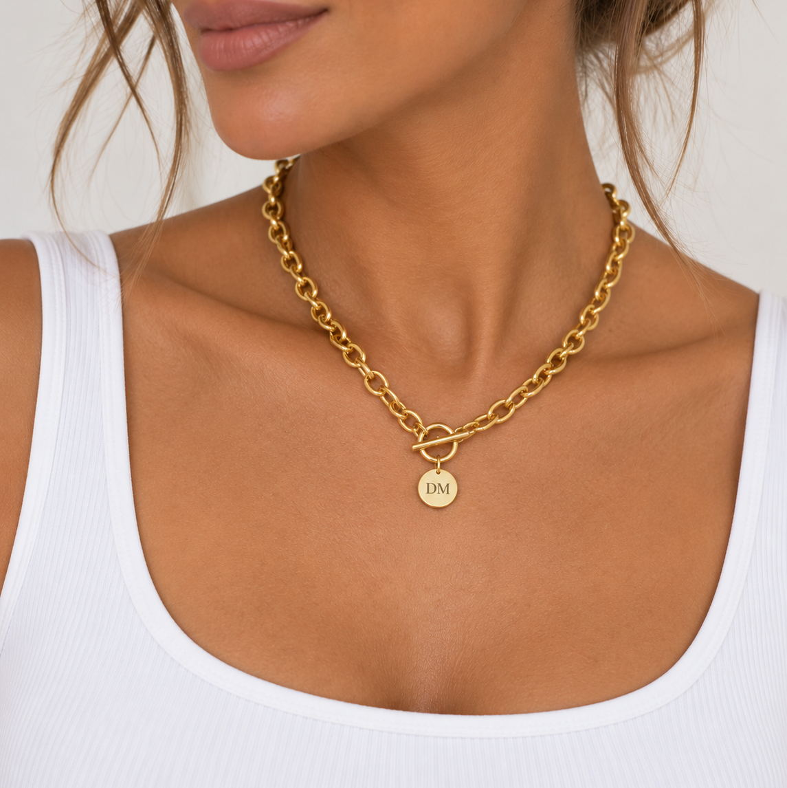 Clara Disc Necklace Personalised