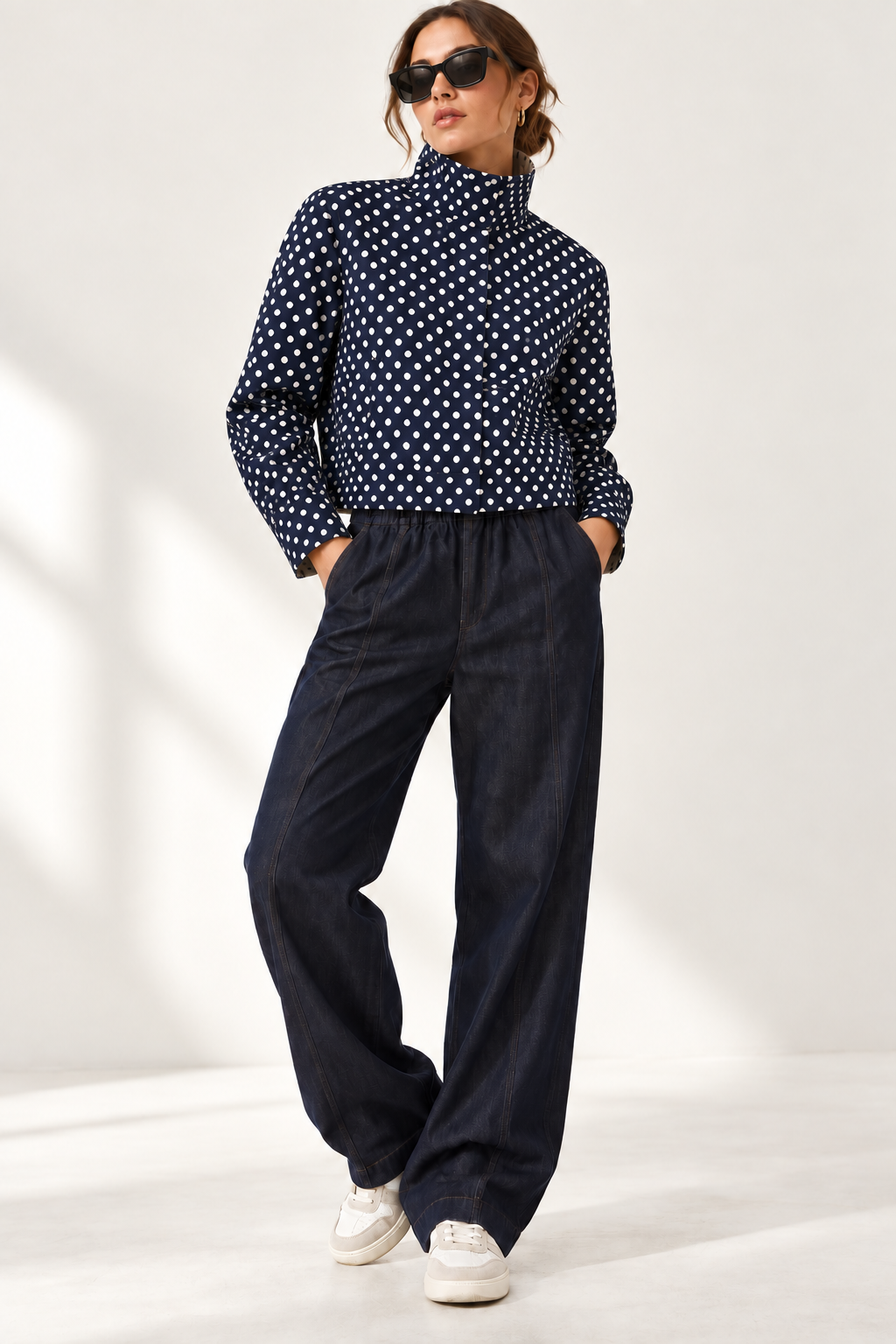 Jenny Lightweight Jacket Navy/White